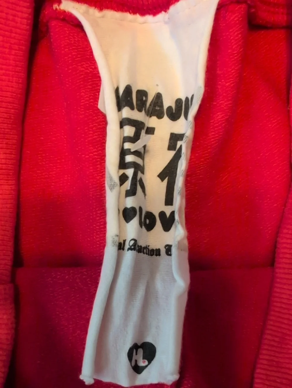 Harajuku Lovers Red Sweatpants Gwen Stefani No Doubt Sz S - Picture 3 of 7